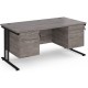 Maestro Cantilever Straight Desk with 2 Pedestals